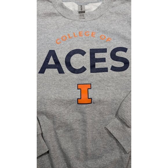 University of Illinois Sweatshirt College Of ACES Gildan Heavy Blend Gray Sz S - Picture 4 of 7